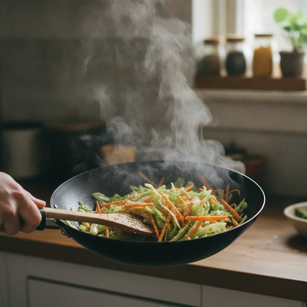 Le wok de chou et carottes au gingembre, un plat d'hiver rapide et savoureux