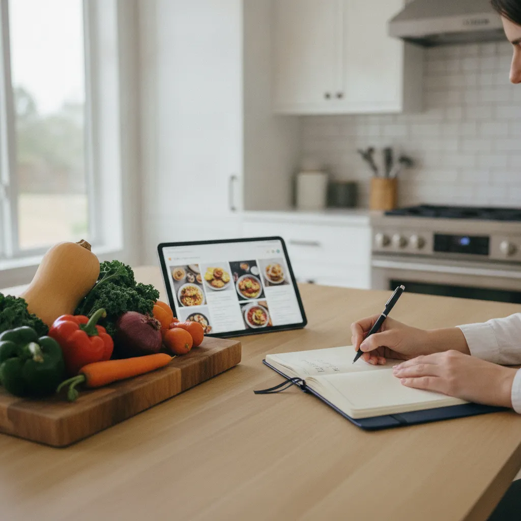 Planifier ses menus de la semaine avec des recettes de saison pour mieux s'organiser