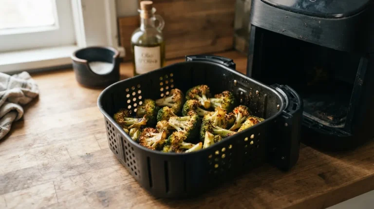 Brocolis à l'airfryer : croquants dehors, tendres dedans